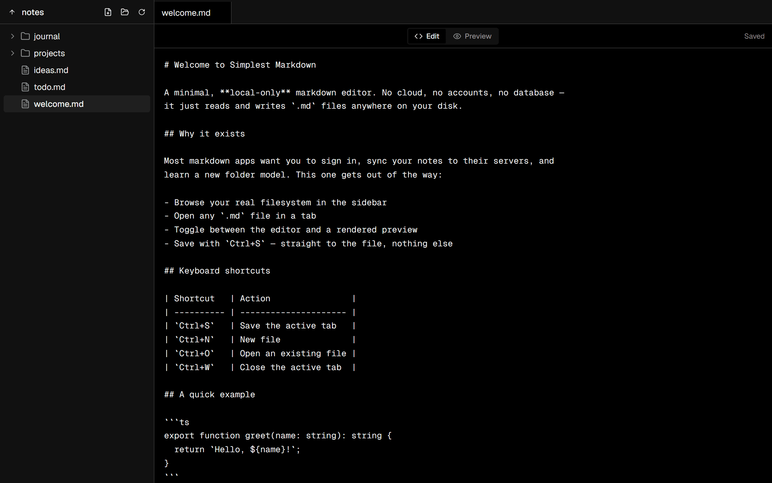 Simplest Markdown screenshot 3