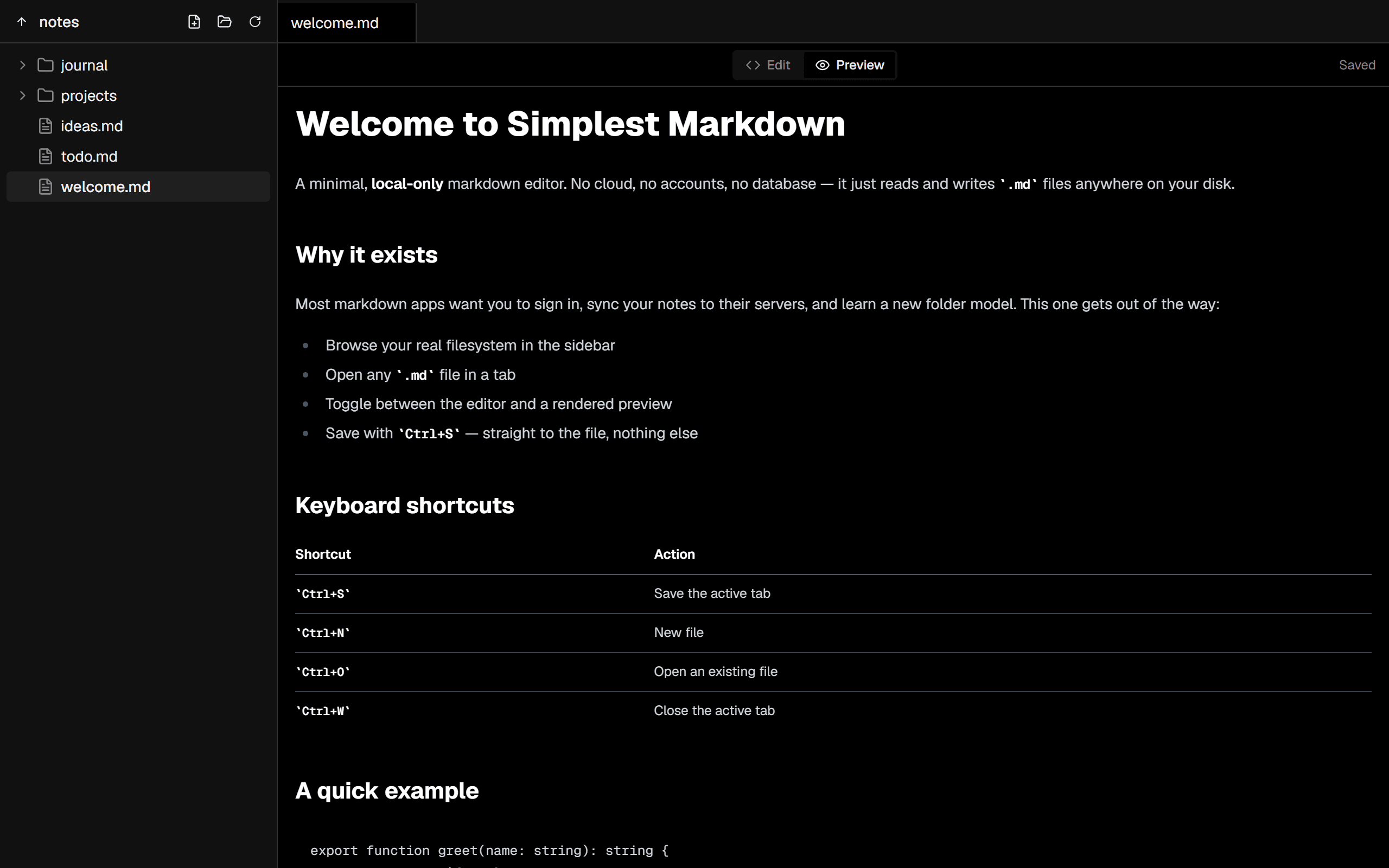 Simplest Markdown screenshot 4